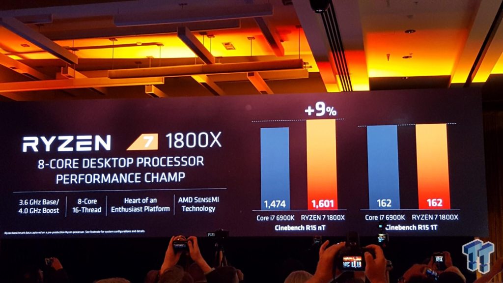 Ryzen 1800X vs i7-6900K