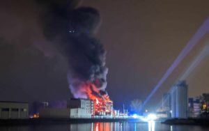 photo de l'incendie du data center OVH à Strasbourg