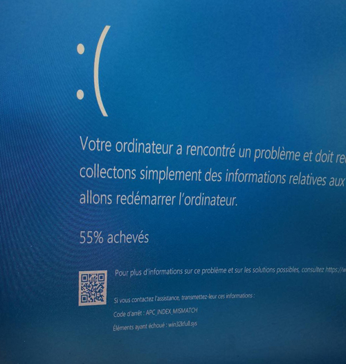 win32kfull.sys écran bleu de la mort